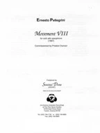 Movement VIII for Alto Sax by Pellegrini Solo Score-SS2112