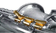 Oleg Side Key Riser Alto/ Tenor/ Bari Sax - Gold Plated - Set of 3 - #107 - Image 3