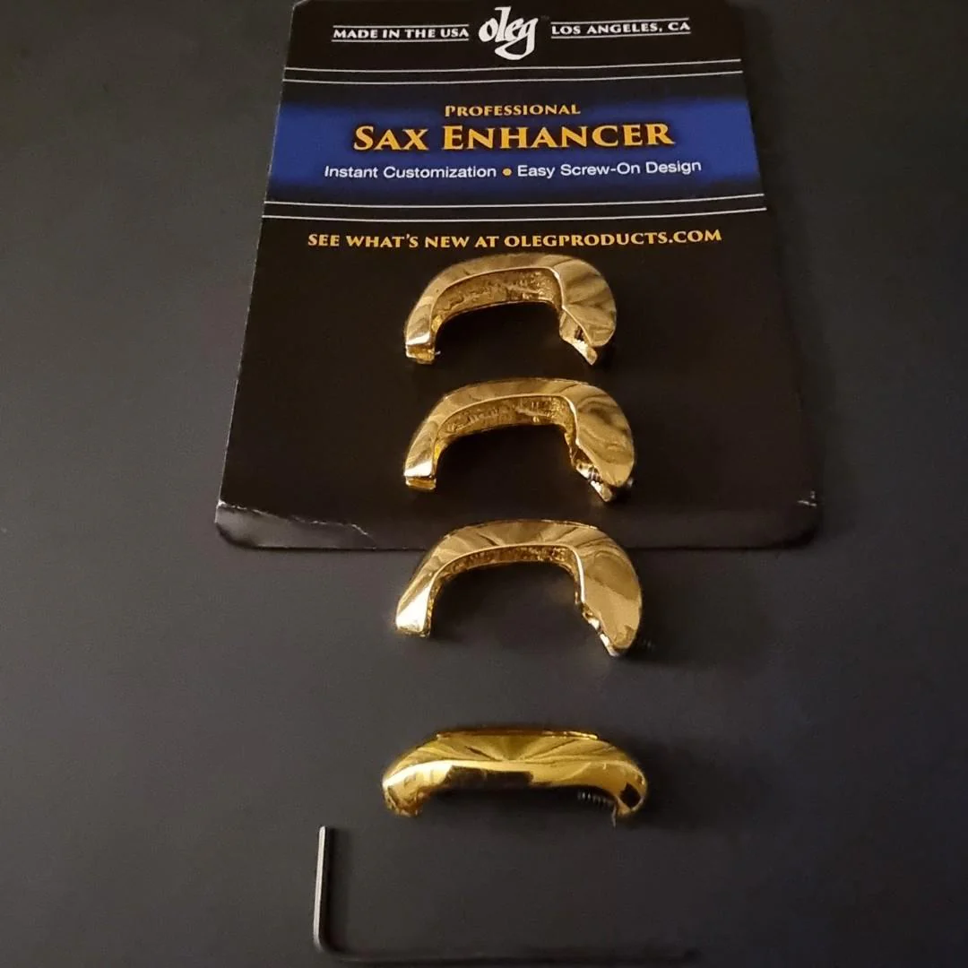 Oleg Alto/ Tenor/ Bari Standard Gold Plated Palm Key Riser Set of 2 - #106