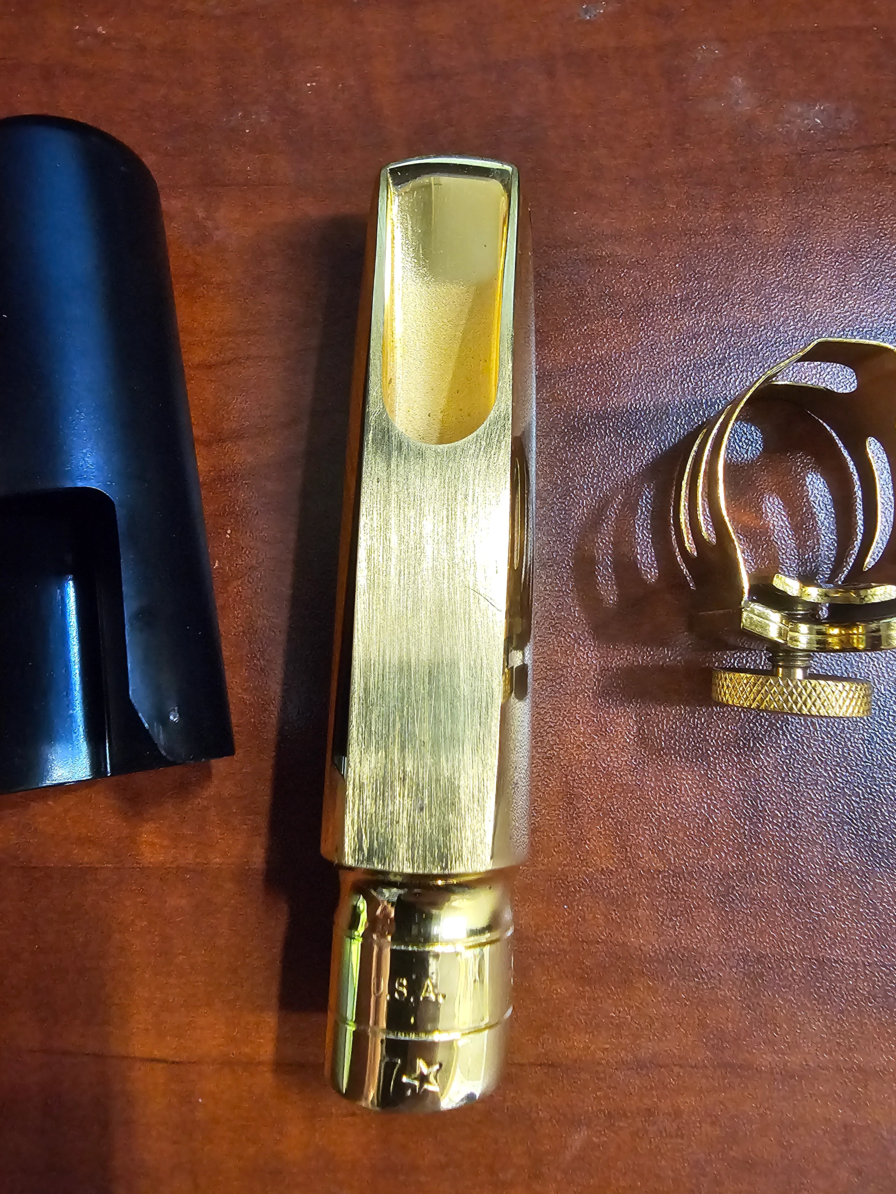 Otto Link New York Gold Plated Tenor Sax Mouthpiece 7* - Image 3