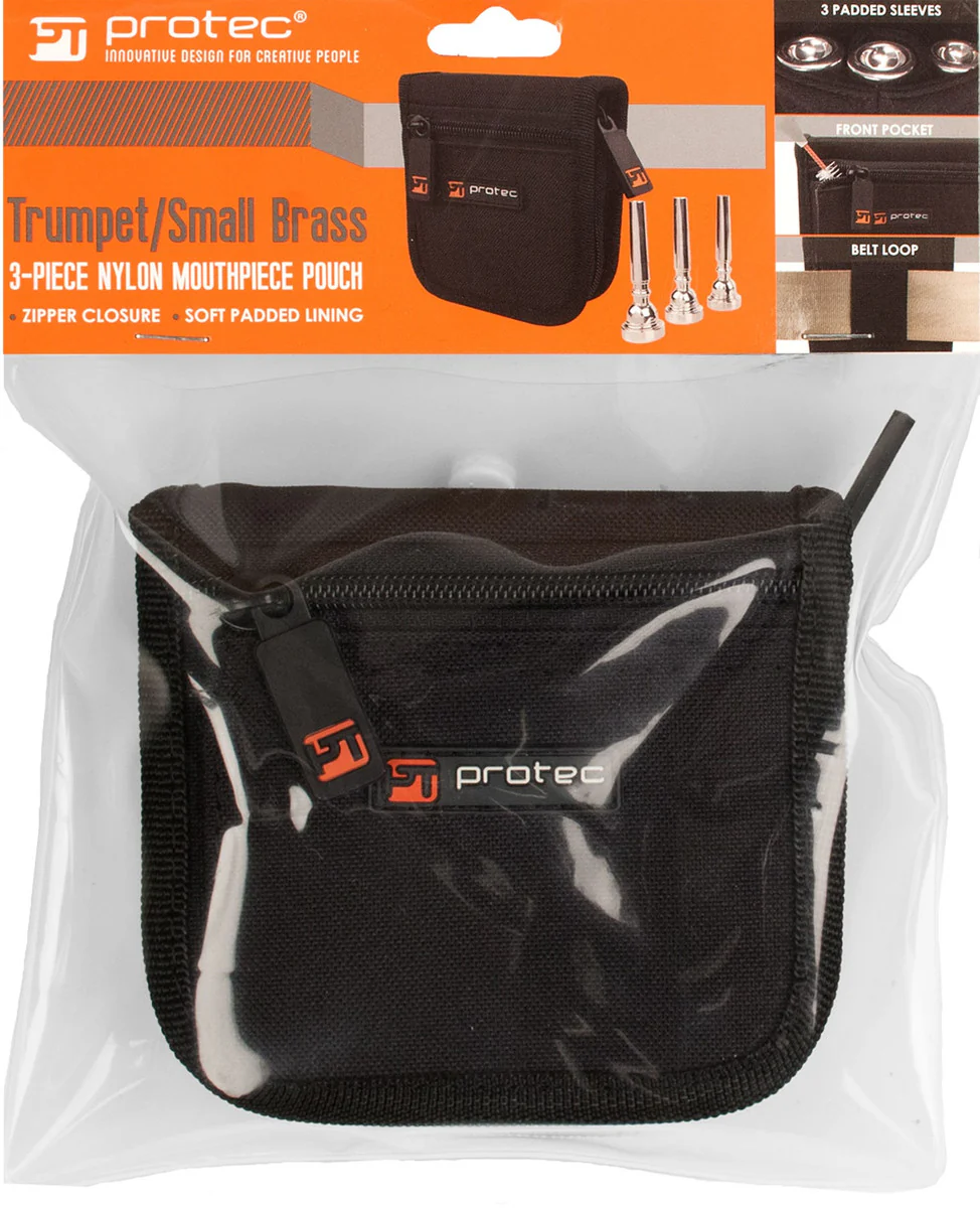 Pro Tec Trumpet Mouthpiece Pouch - Nylon With Zipper Closure, 3-Piece - A219ZIP - Image 9
