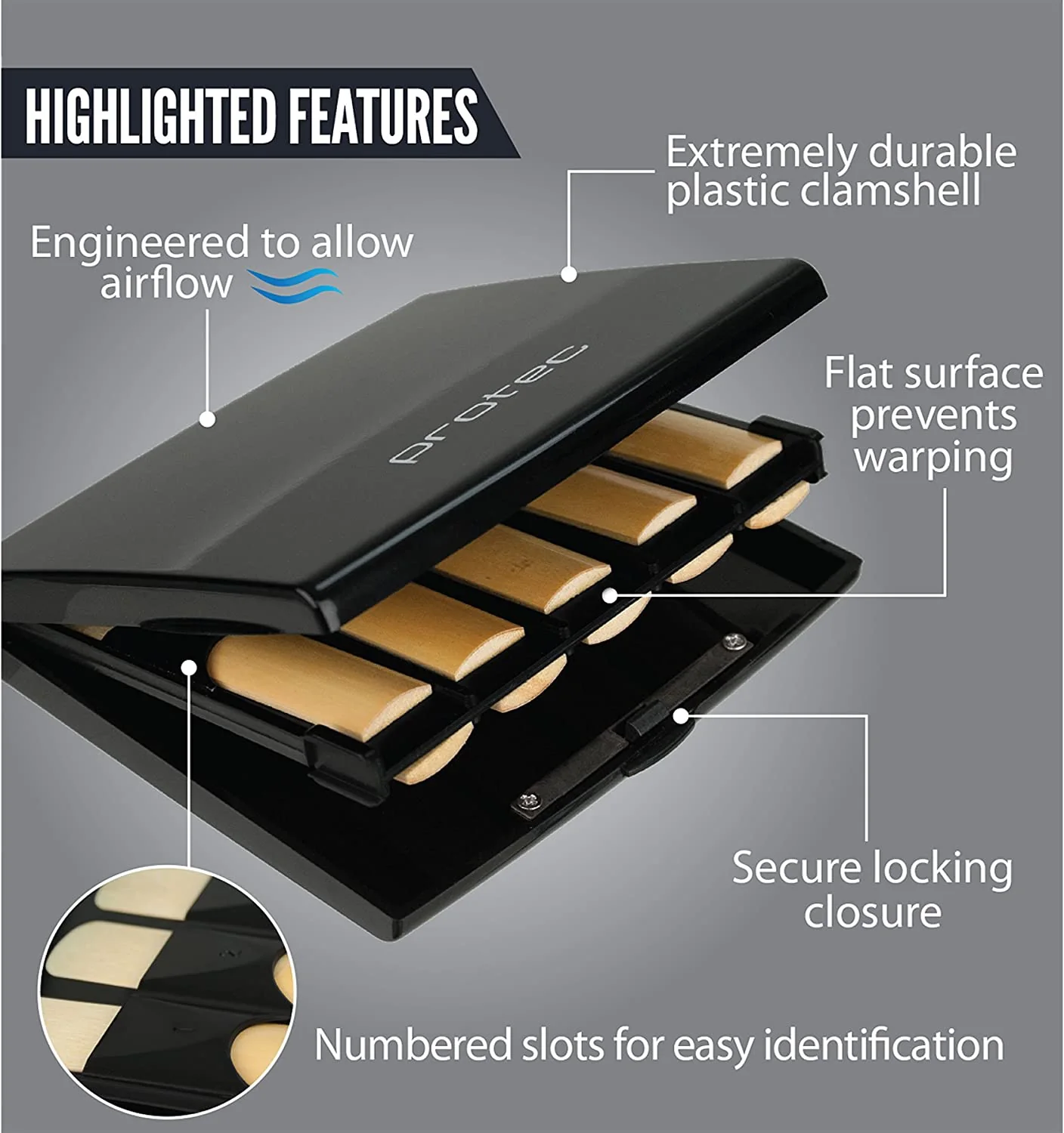 Protec Alto & Tenor Sax Reed Case - A251 - Image 5