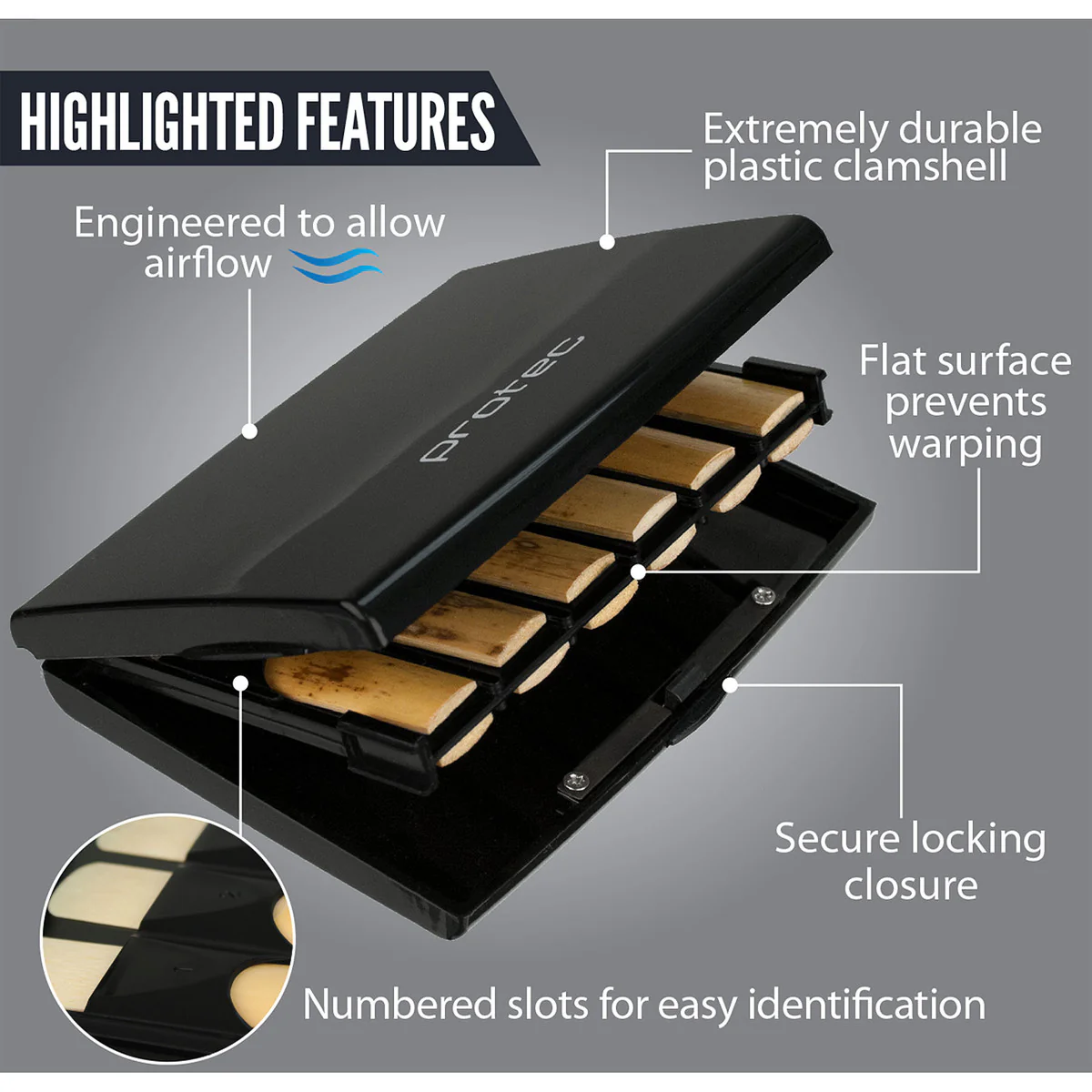Protec Bb Clarinet Reed Case - A250 - Image 6