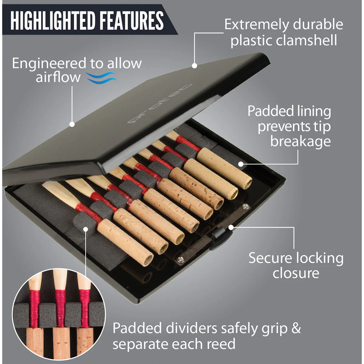 Protec Oboe Reed Case for 8 Reeds - A252 - Image 3