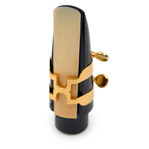 Rico Gold Plated Alto Saxophone H-Ligature & Plastic Cap - HAS1G - Image 3