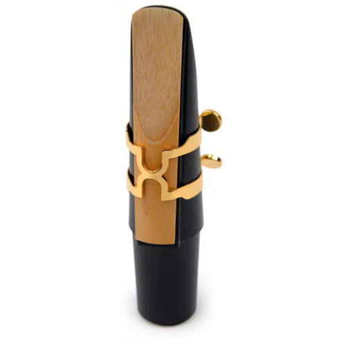 Rico Gold Plated Baritone Saxophone H-Ligature & Cap for Selmer-Style Mouthpieces - HBS2G - Image 2