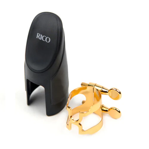 Rico Gold Plated Bb Clarinet H-Ligature & Plastic Cap - HCL1G - Image 2