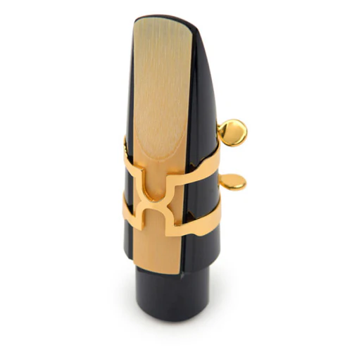 Rico Gold Plated H-Ligature & Plastic Cap for Otto Link Metal Tenor Sax Mouthpiece- HTS2G - Image 3