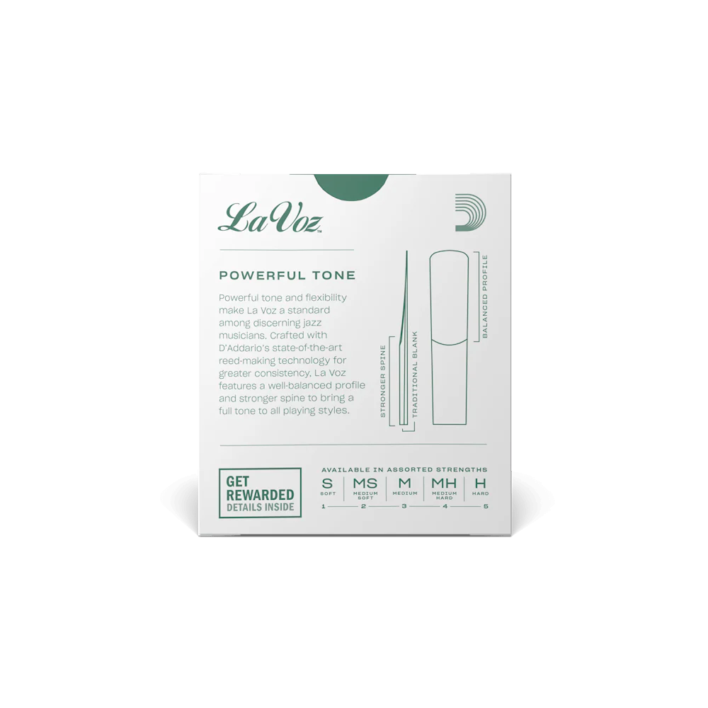 La Voz Alto Saxophone Reeds - 10 Per Box - Image 2