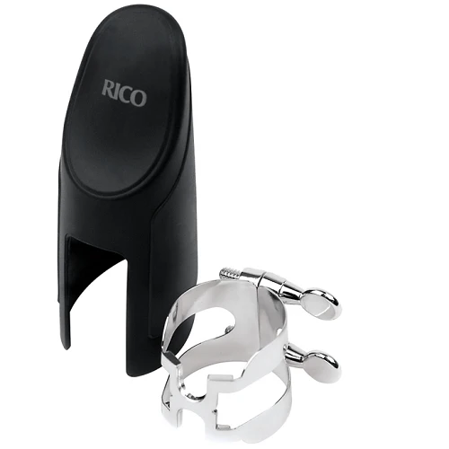 Rico Silver Plated Alto Sax H-Ligature with Plastic Cap - HAS1S - Image 2