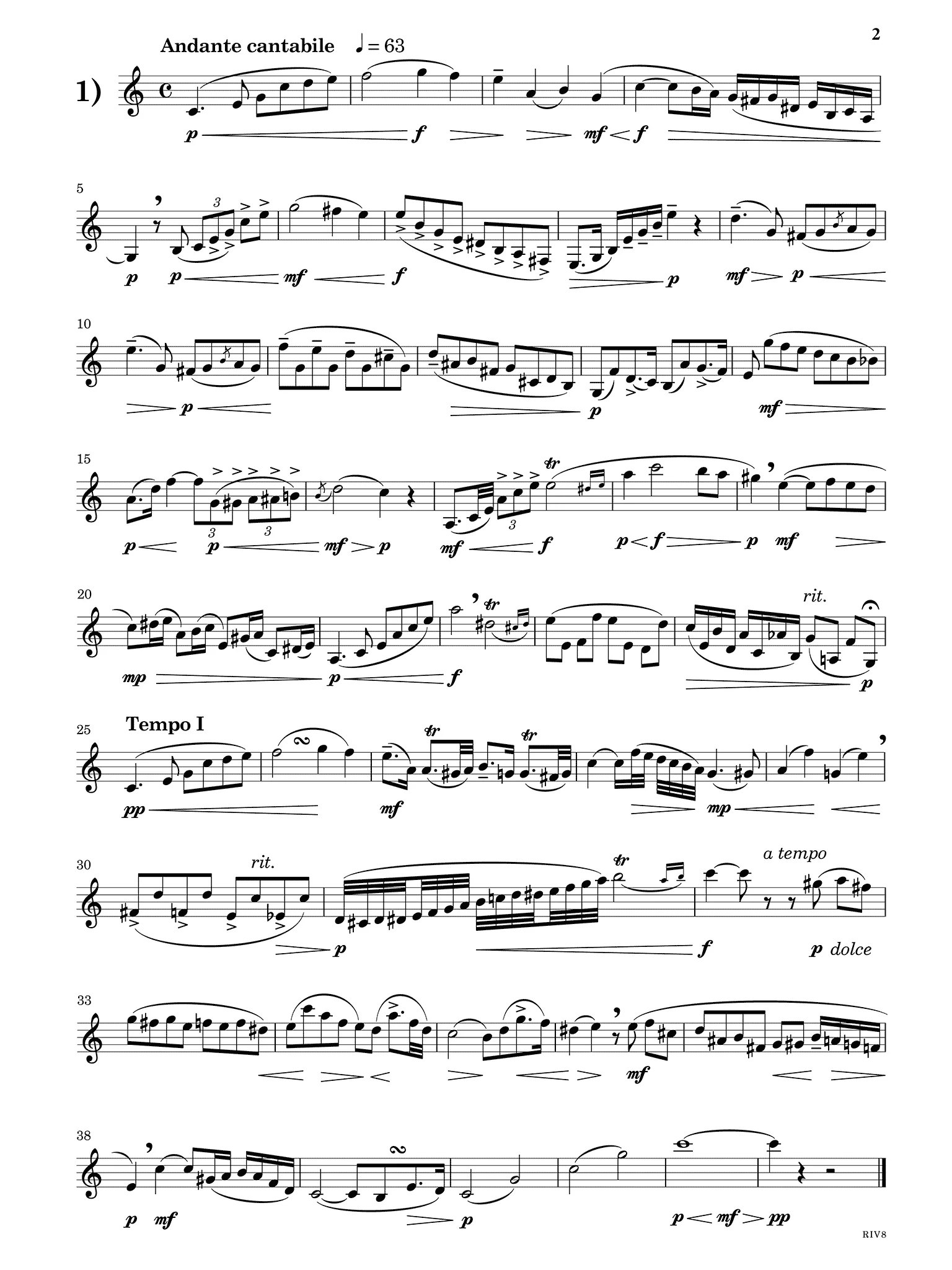 Rose 32 Etudes for Clarinet - RIV8 - Image 3