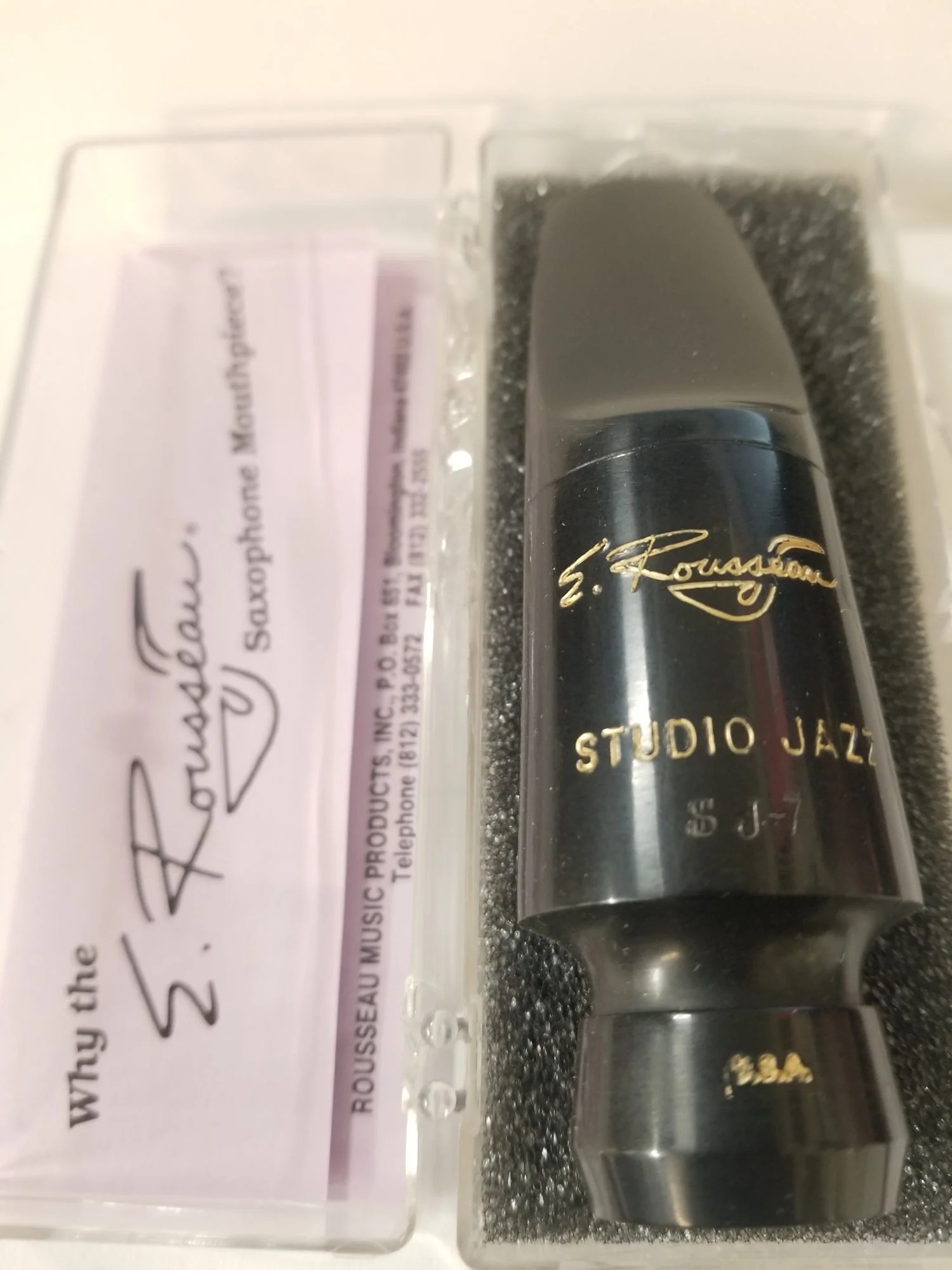 Original E. Rousseau Studio Jazz Tenor Sax Hard Rubber Mouthpiece DISCONTINUED - Image 3