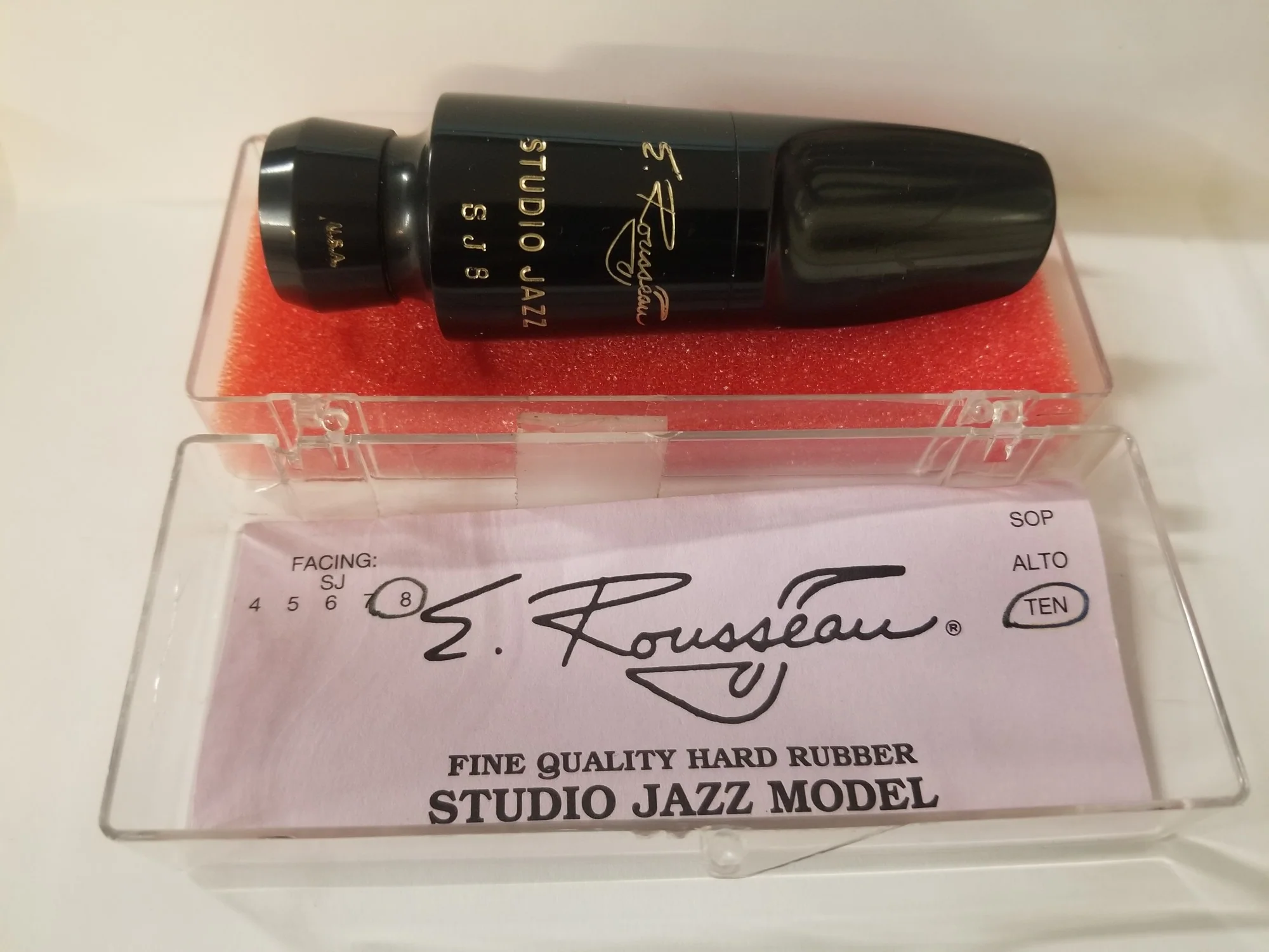 Original E. Rousseau Studio Jazz Tenor Sax Hard Rubber Mouthpiece DISCONTINUED - Image 4