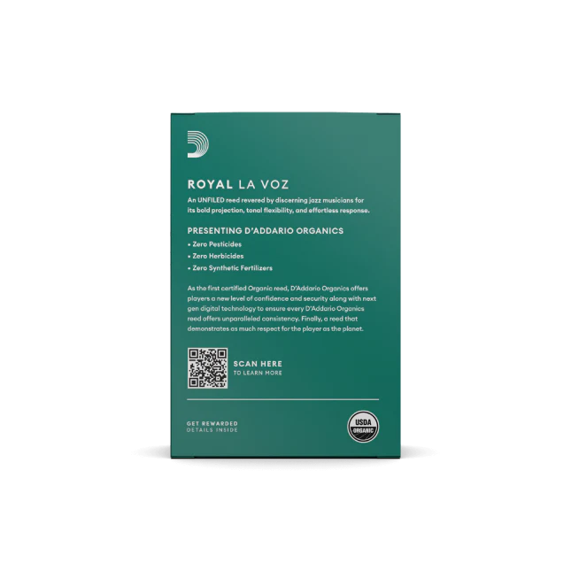 Royal La Voz Organic Bb Clarinet Reeds Medium 10-Pack - Image 3