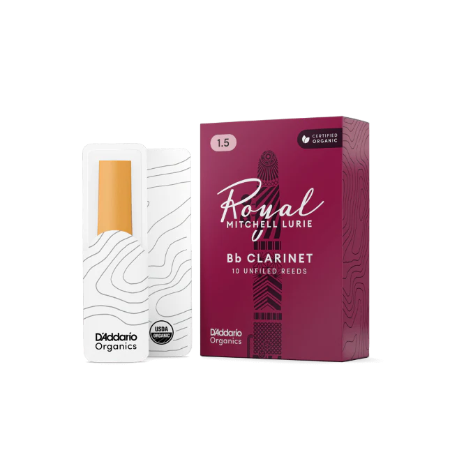 Royal Mitchell Lurie Organic Bb Clarinet Reeds Strength 1.5 10-Pack