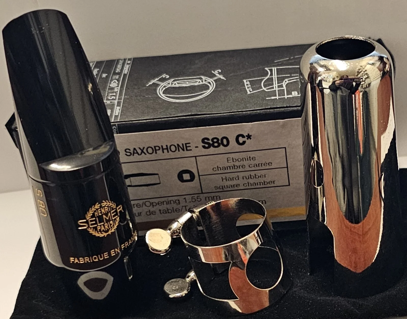 Selmer S-80 C* Alto Sax Mouthpiece Kit with Standard Ligature and Metal Cap - Image 3