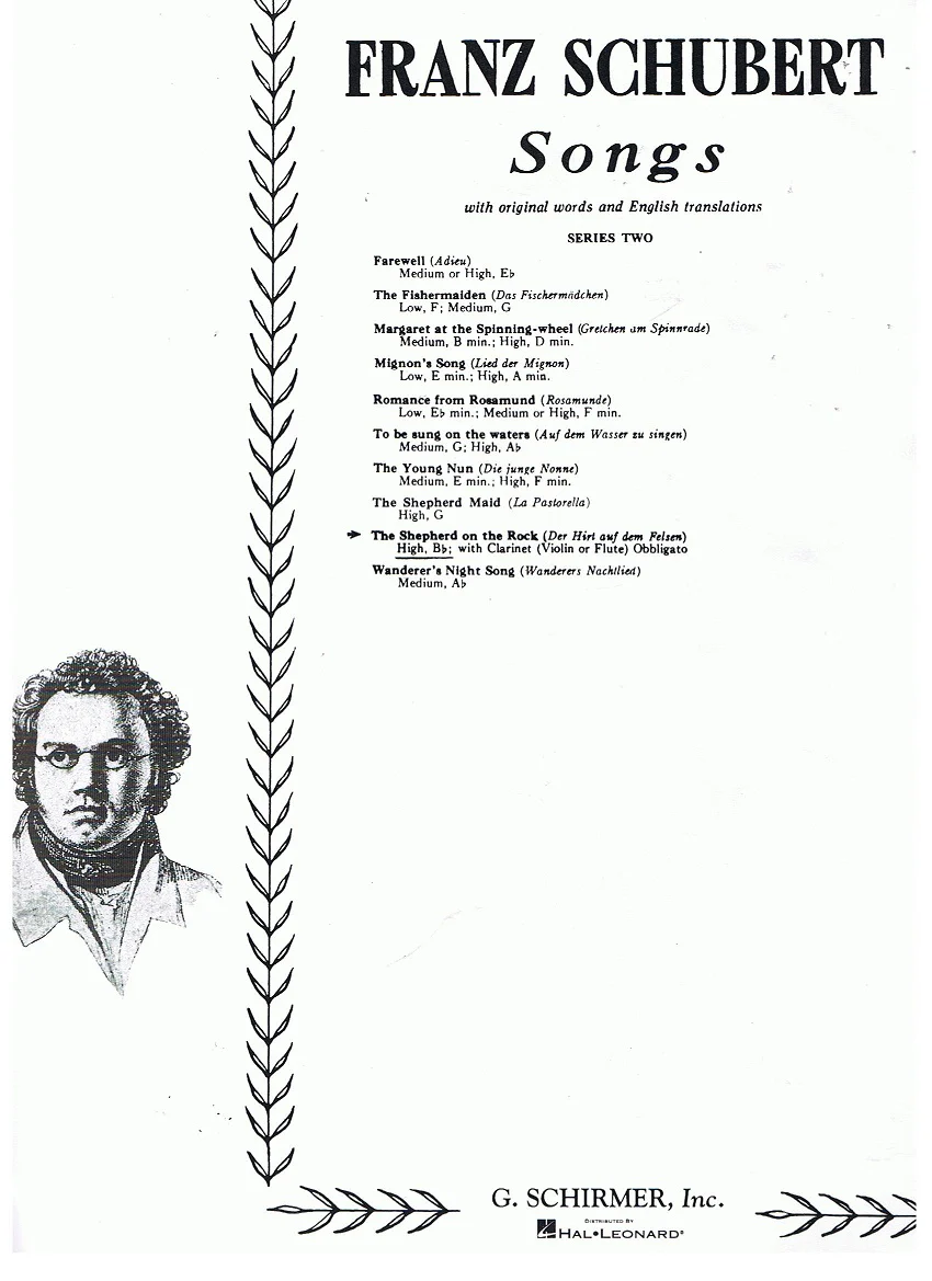 SHEPHERD ON THE ROCK (der Hirt auf dem Felsen), Op. 129 - FRANZ SCHUBERT / HL50283480
