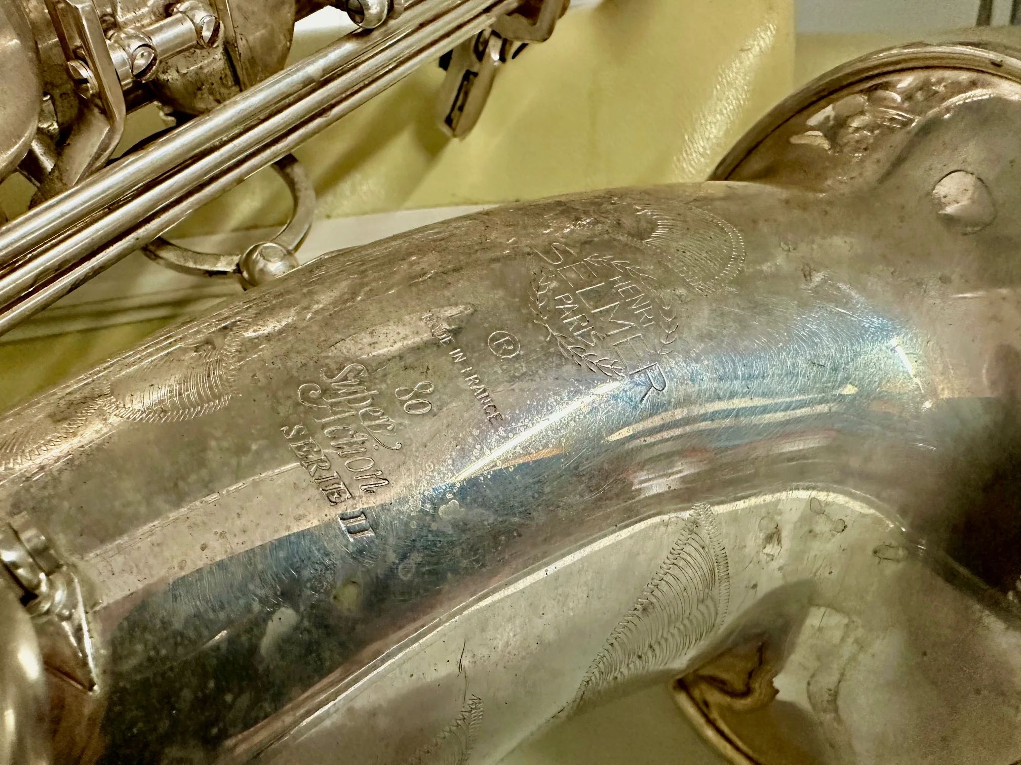 Used Selmer Paris Tenor Saxophone Series II Silver Plated Finish - Image 10
