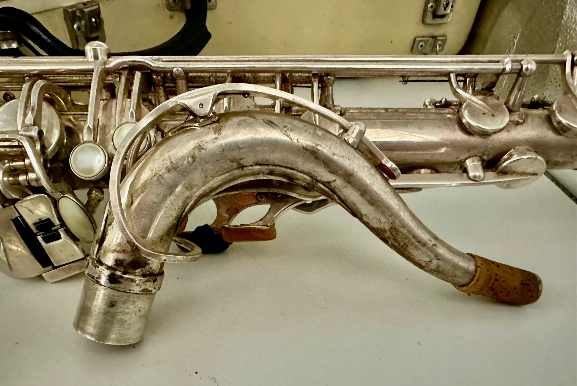 Used Selmer Paris Tenor Saxophone Series II Silver Plated Finish - Image 4
