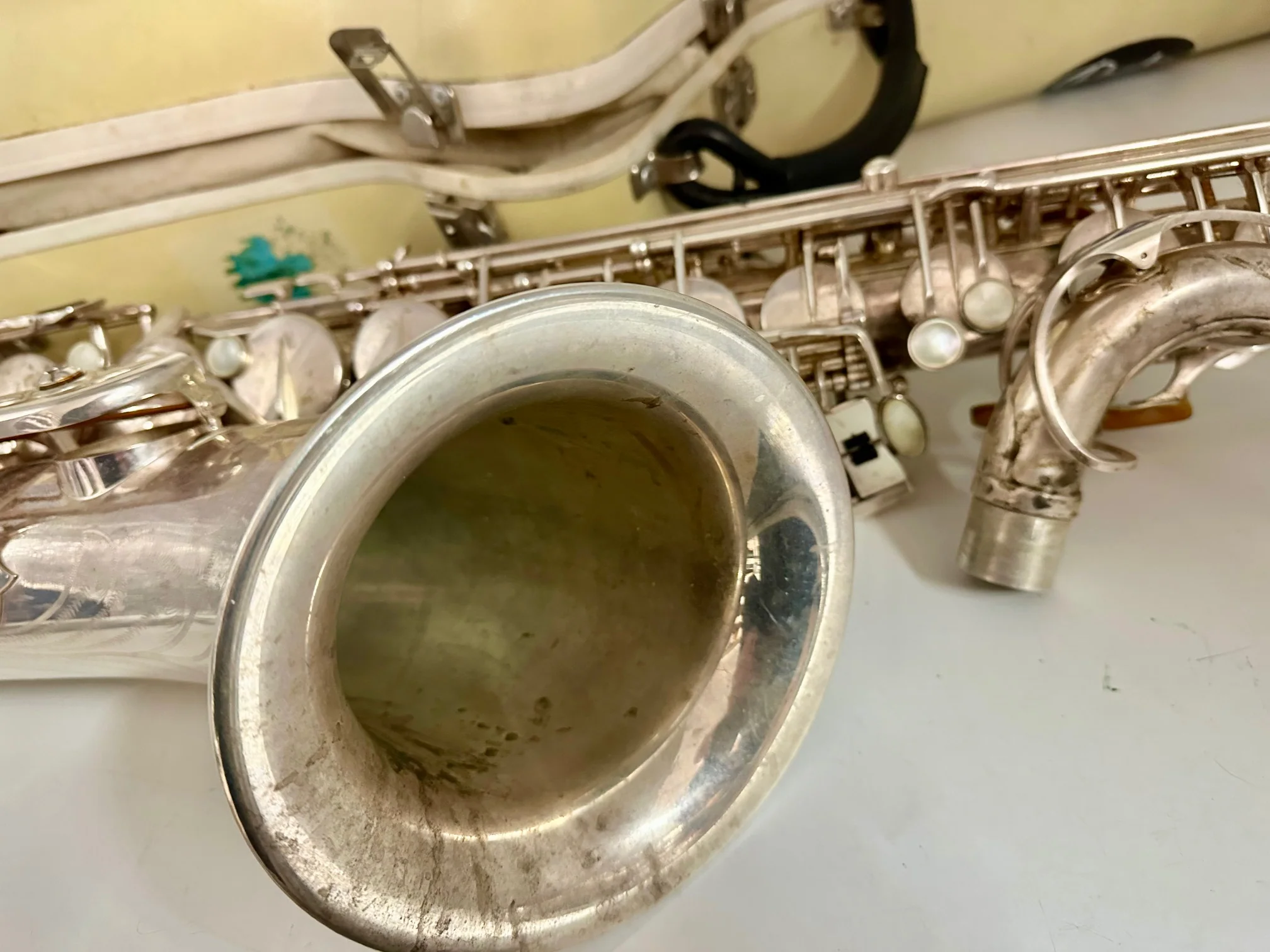 Used Selmer Paris Tenor Saxophone Series II Silver Plated Finish - Image 5