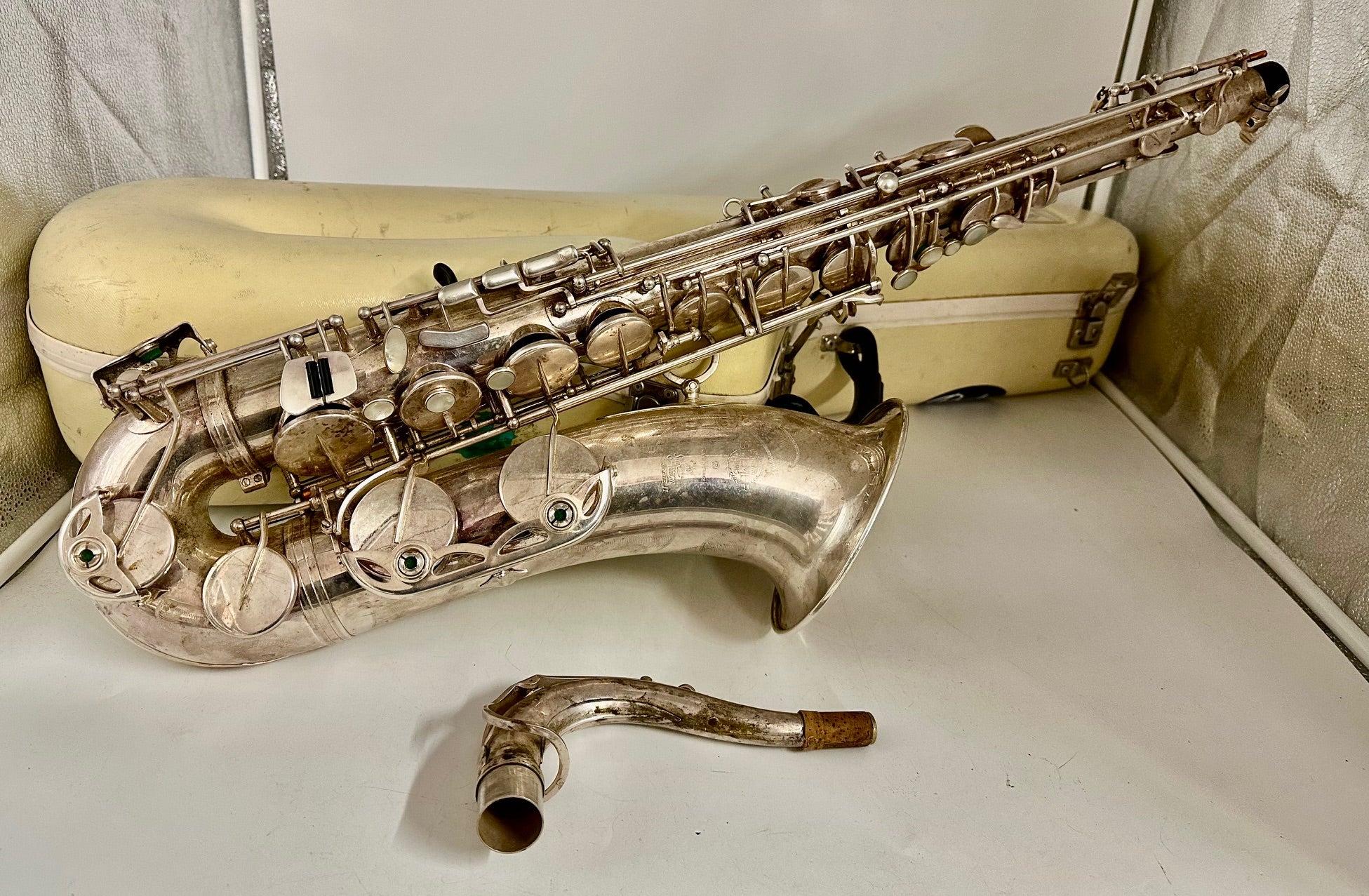 Used Selmer Paris Tenor Saxophone Series II Silver Plated Finish - Image 7