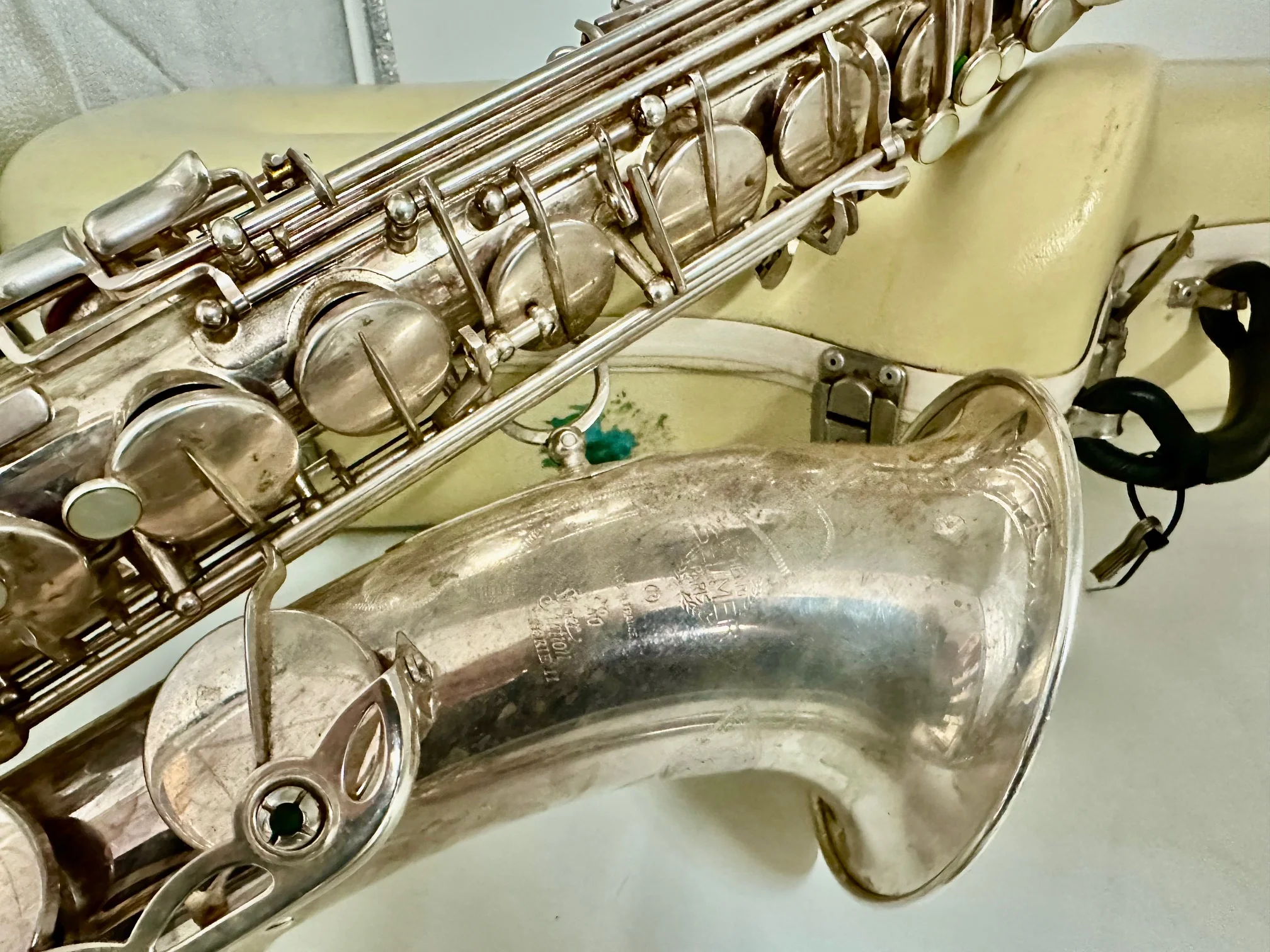 Used Selmer Paris Tenor Saxophone Series II Silver Plated Finish - Image 8