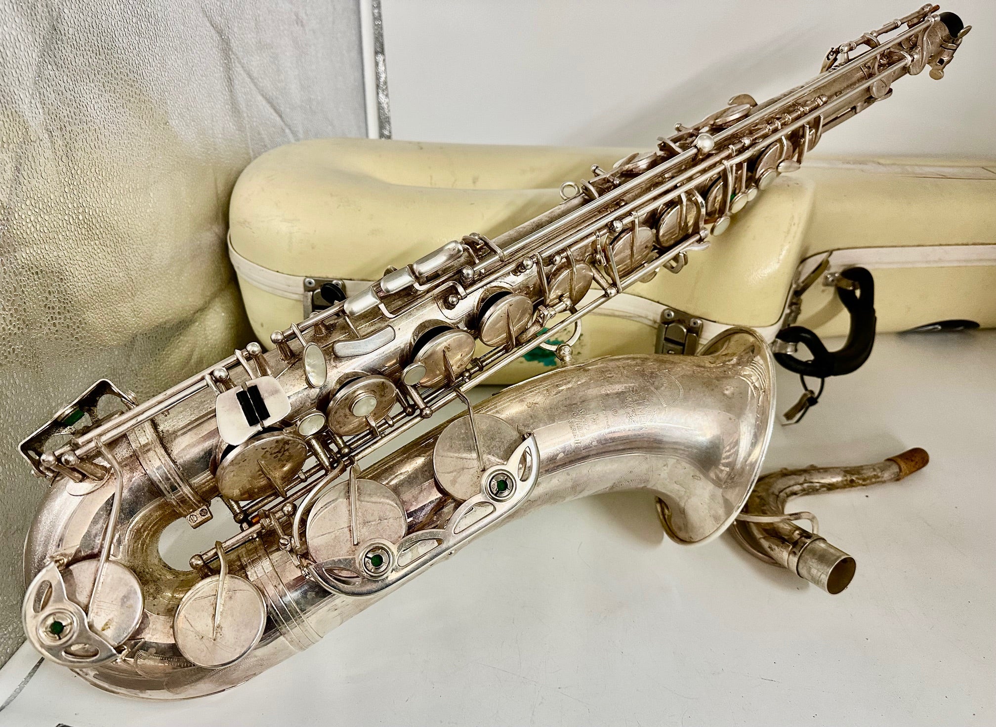 Used Selmer Paris Tenor Saxophone Series II Silver Plated Finish - Image 9