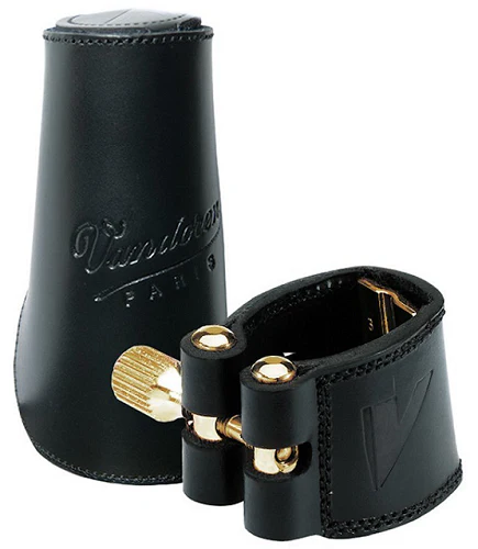 Vandoren Leather Tenor Sax Ligature & Leather Cap for Hard Rubber MPC - LC28L