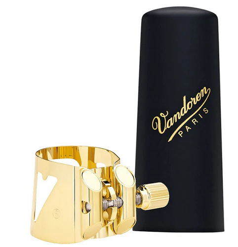 Vandoren Optimum Tenor Sax Gold Plated Ligature for Rubber Mouthpieces - LC08P - Image 2