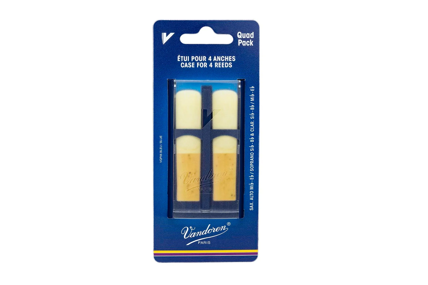 Vandoren Quad Bb Clarinet / Alto Sax- 4 Reed Case - VQP06 - Image 3