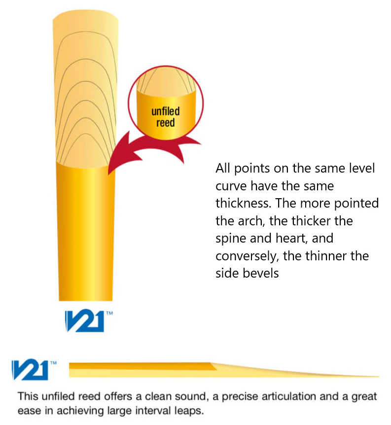 Vandoren V21 Alto Saxophone Reeds - 10/Box - Image 5