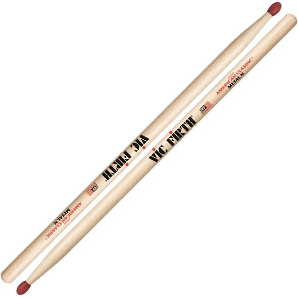 Vic Firth American Classic Hickory Drumstick Nylon Tip- CMN Classic Metal