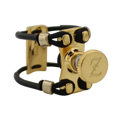 Zac ZL-3316NX New All Gold Metal Ligature X-Grip - For Alto Sax Ebonite Mouthpiece, Medium Size - Image 2