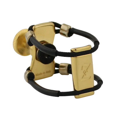 Zac ZL-3306NX New All Gold Metal Ligature X-Grip - For Bass Clarinet Mouthpiece, Medium Size