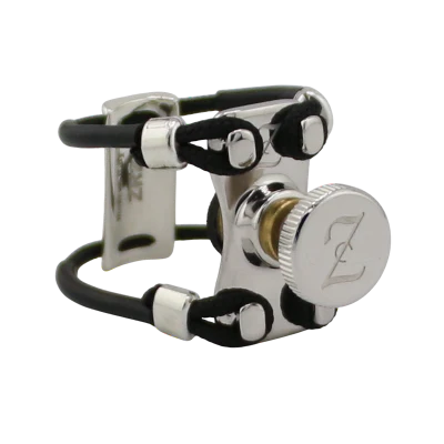 Zac ZL-5304NX New All Top Rhodium Metal Ligature X-Grip - For Bb Clarinet Mouthpiece, Medium Size - Image 2