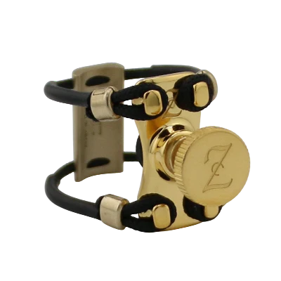Zac ZL-3122NX New Gold Metal Ligature X-Grip - For Tenor Sax Ebonite Mouthpiece, Large Size - Image 2