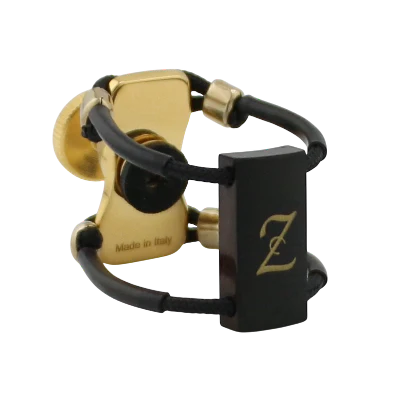 Zac ZL-3216NX New Gold Wood Ligature X-Grip - For Alto Sax Ebonite Mouthpiece, Medium Size