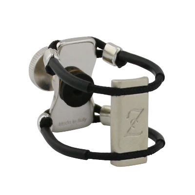 Zac ZL-5104NX New Top Rhodium Metal Ligature X-Grip - For Bb Clarinet Mouthpiece, Medium Size