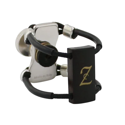 Zac ZL-5204NX New Top Rhodium Wood Ligature X-Grip - For Bb Clarinet Mouthpiece, Medium Size