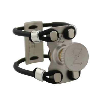 Zac ZL-4122X Top Silver Metal Ligature X-Grip - For Tenor Sax Ebonite Mouthpiece, Large Size - Image 2